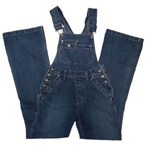 Vintage dark wash overalls